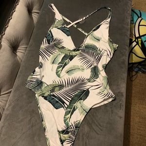 Rip curl one piece tropical print